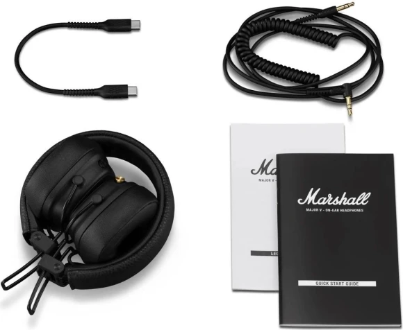 Гарнитура накладные Marshall Major V черный беспроводные bluetooth оголовье (MAJOR V BLACK) Гарнитура накладные Marshall Major V черный беспроводные bluetooth оголовье (MAJOR V BLACK)