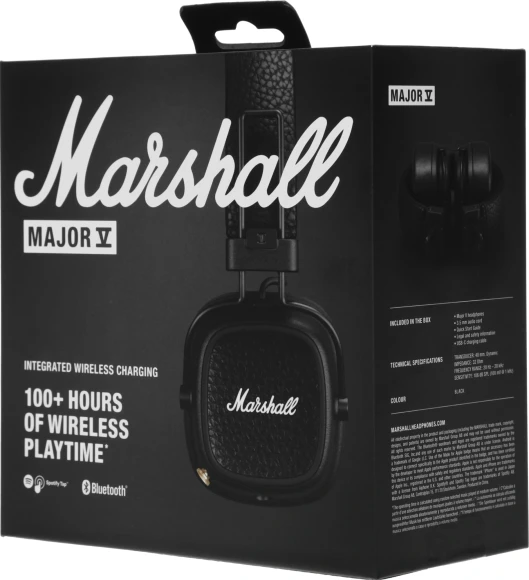 Гарнитура накладные Marshall Major V черный беспроводные bluetooth оголовье (MAJOR V BLACK) Гарнитура накладные Marshall Major V черный беспроводные bluetooth оголовье (MAJOR V BLACK)