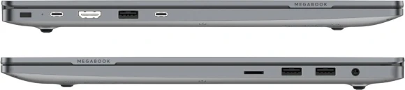 Ноутбук Tecno MegaBook T16RA Core i5 13420H 16Gb SSD1Tb Intel UHD Graphics 16" IPS FHD+ (1920x1200) Windows 11 Home 64 grey WiFi BT Cam 6510mAh (71005000729)