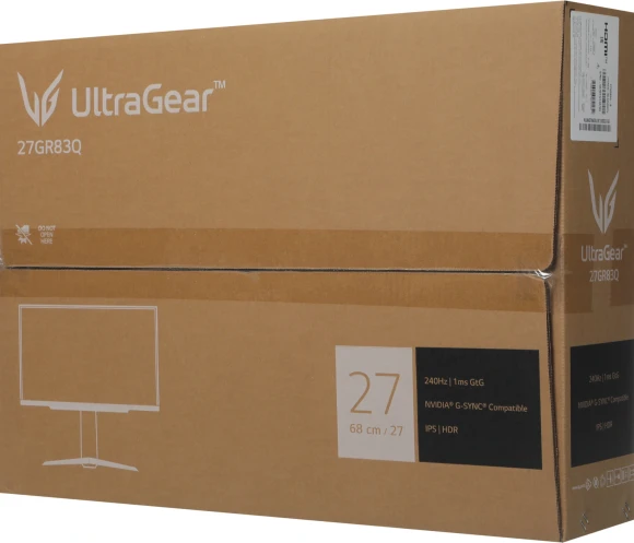 Монитор LG 27" UltraGear 27GR83Q-B черный IPS LED 16:9 HDMI матовая HAS 500cd 178гр/178гр 2560x1440 240Hz G-Sync FreeSync Premium DP 2K USB 6.2кг