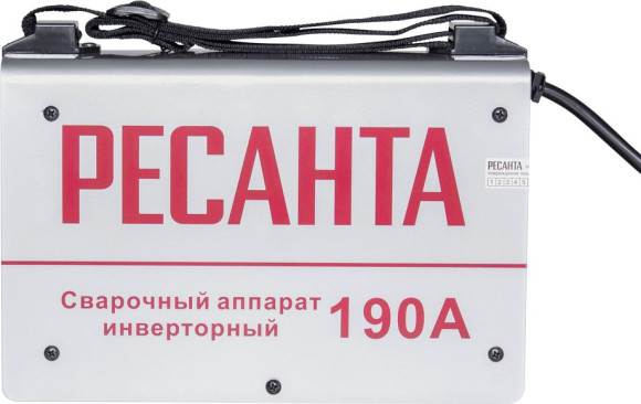 Сварочный аппарат Ресанта САИ-190 инвертор ММА DC 6.5кВт Сварочный аппарат Ресанта САИ-190 инвертор ММА DC 6.5кВт