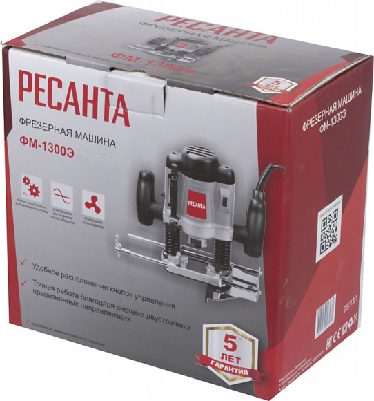 Фрезер Ресанта ФМ-1300Э 1300Вт 30000об/мин макс.ход:50мм Фрезер Ресанта ФМ-1300Э 1300Вт 30000об/мин макс.ход:50мм