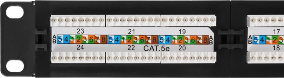 Патч-панель Lanmaster NM-PPU24C 19" 1U 24xRJ45 кат.5E UTP