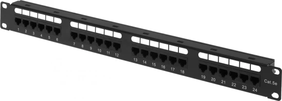 Патч-панель Lanmaster NM-PPU24C 19" 1U 24xRJ45 кат.5E UTP