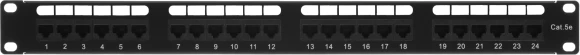 Патч-панель Lanmaster NM-PPU24C 19" 1U 24xRJ45 кат.5E UTP