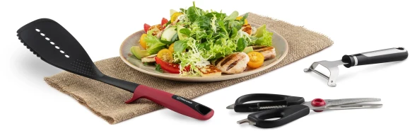 Лопатка для вторых блюд Rondell Craft RD-1871 черный/красный упак.:картонная подложка