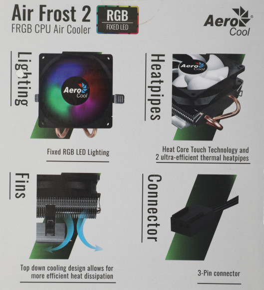 Устройство охлаждения(кулер) Aerocool Air Frost 2 RGB Soc-AM5/AM4/1200/1700/1851 черный/белый 3-pin 26dB Al+Cu 110W 250gr Ret (AIR FROST 2 FRGB 3P) Устройство охлаждения(кулер) Aerocool Air Frost 2 RGB Soc-AM5/AM4/1200/1700/1851 черный/белый 3-pin 26dB Al+Cu 110W 250gr Ret (AIR FROST 2 FRGB 3P)
