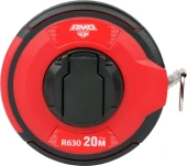 Рулетка строительная Amo R630 дл.полотна 20м изм.шкала в см зацеп простой красный/черный (851605)