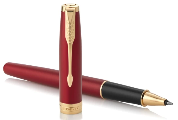 Ручка роллер Parker Sonnet Core T539 (1931475) LaqRed GT F черн. черн. подар.кор.