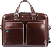 Деловая сумка Piquadro Blue Square CA2849B2/MO с отделением для ноутбука 15" коричневая натур.кожа