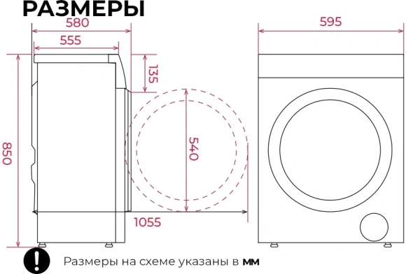 Сушильная машина Lex LDM10 WHID MAGNA кл.энер.:A++ макс.загр.:10кг белый (CHHE000082)