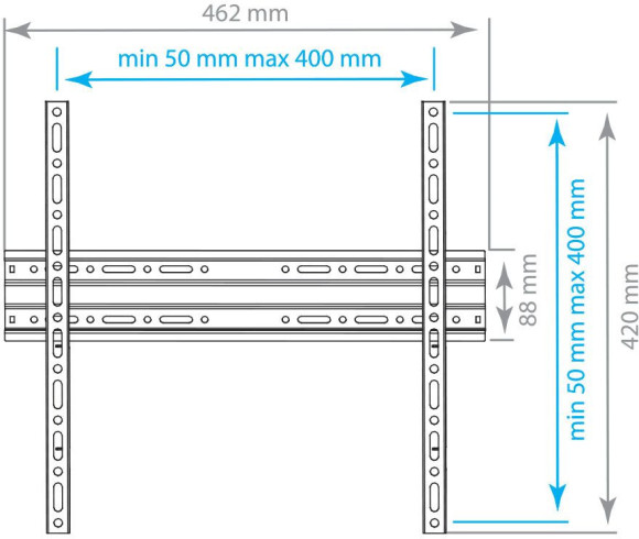 Кронштейн для телевизора Arm Media PLASMA-3 new черный 22"-65" макс.55кг настенный фиксированный