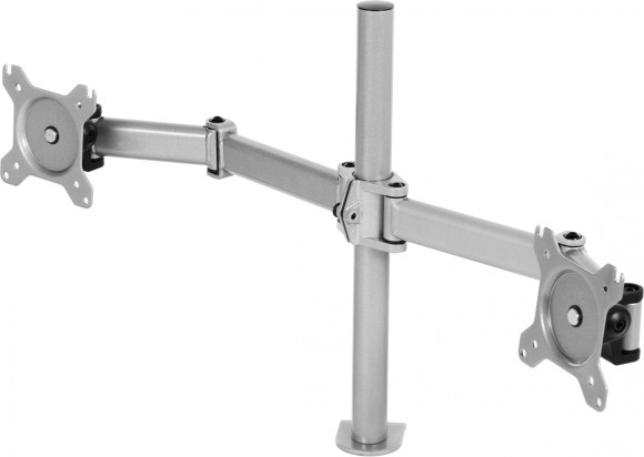 Кронштейн для мониторов Cactus CS-VM-D29-AL серебристый 13"-27" макс.8кг настольный поворот и наклон Кронштейн для мониторов Cactus CS-VM-D29-AL серебристый 13"-27" макс.8кг настольный поворот и наклон