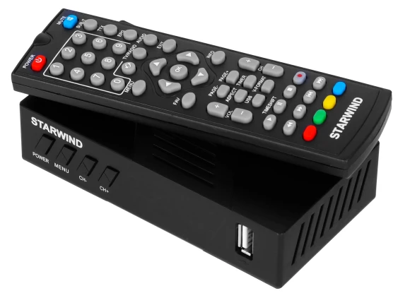 Ресивер DVB-T2 Starwind CT-140 черный Ресивер DVB-T2 Starwind CT-140 черный