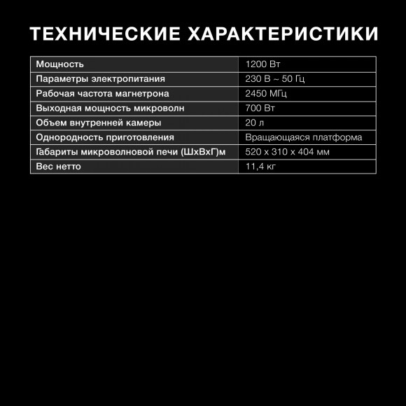 Микроволновая Печь Hyundai HYM-D3032 20л. 700Вт черный Микроволновая Печь Hyundai HYM-D3032 20л. 700Вт черный