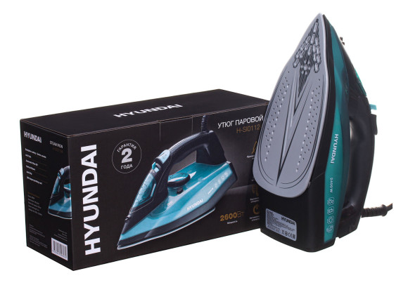Утюг Hyundai H-SI01124 2600Вт черный/зеленый