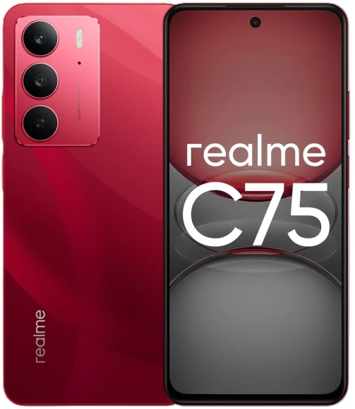 Смартфон Realme RMX3941 C75 256Gb 8Gb красный моноблок 3G 4G 2Sim 6.72" 1080x2400 Android 14 50Mpix 802.11 a/b/g/n/ac NFC GPS GSM900/1800 GSM1900 Protect A-GPS microSD max2048Gb