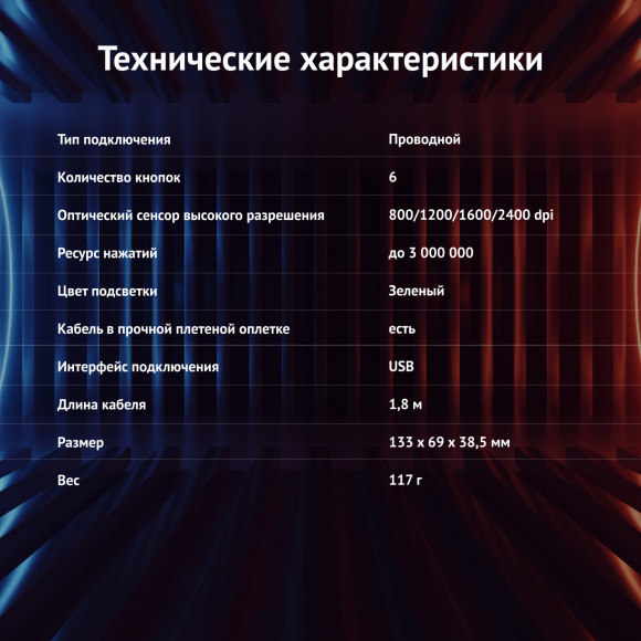 Мышь Оклик 865G Snake черный оптическая 2400dpi USB для ноутбука 6but (368643)