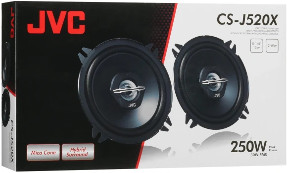 Колонки автомобильные JVC CS-J520X (без решетки) 250Вт 91дБ 4Ом 13см (5дюйм) (ком.:2кол.) коаксиальные двухполосные