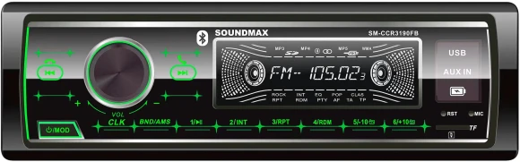Автомагнитола Soundmax SM-CCR3190FB 1DIN 4x50Вт (SM-CCR3190FB(ЧЕРНЫЙ)/G) Автомагнитола Soundmax SM-CCR3190FB 1DIN 4x50Вт (SM-CCR3190FB(ЧЕРНЫЙ)/G)