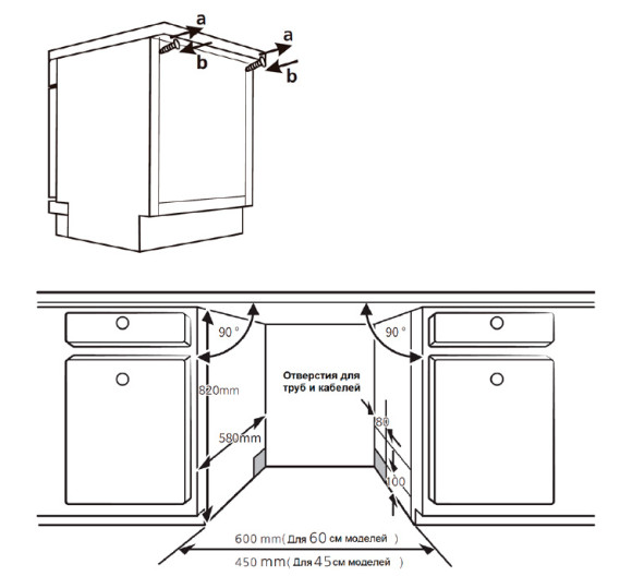 Посудомоечная машина Hyundai DF105 белый (полноразмерная)