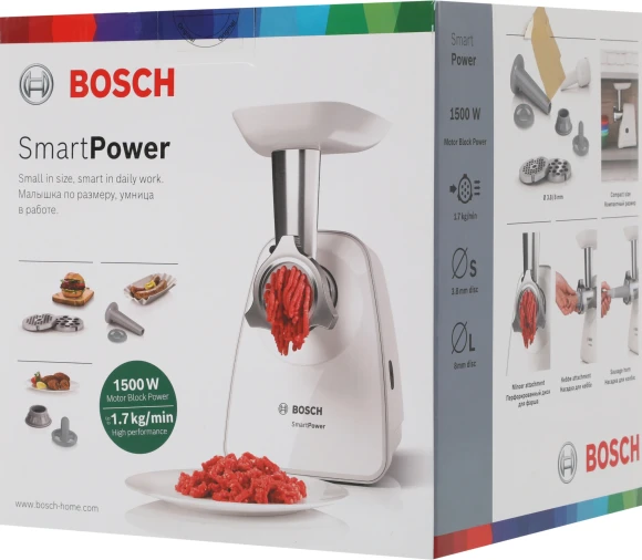 Мясорубка Bosch MFW2520W 1500Вт белый Мясорубка Bosch MFW2520W 1500Вт белый