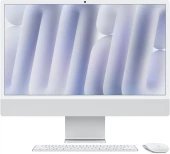 Моноблок Apple iMac A3137 24" 4.5K M4 10 core (4) 16Gb SSD256Gb 10 core GPU macOS WiFi BT 143W клавиатура мышь Cam серебристый 4480x2520