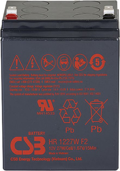 Батарея для ИБП CSB HR1227W F2 12В 7.5Ач