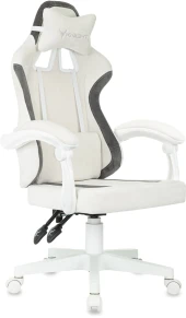 Кресло игровое Knight Wolf WH молочный/серый крестов. пластик пластик белый Кресло игровое Knight Wolf WH молочный/серый крестов. пластик пластик белый