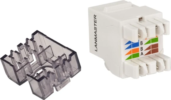 Модуль Lanmaster LAN-OK45U5E/180R-WH информ. KeystoneRJ45 кат.5E бел. Модуль Lanmaster LAN-OK45U5E/180R-WH информ. KeystoneRJ45 кат.5E бел.