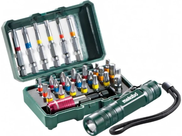 Набор бит Metabo 626721000 (29пред.) для шуруповертов/дрелей Набор бит Metabo 626721000 (29пред.) для шуруповертов/дрелей