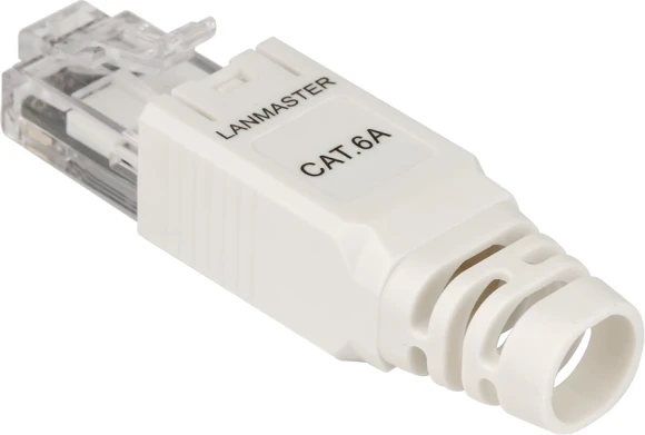 Коннектор Lanmaster LAN-TMP-U6A-WH полев.RJ45 кат.6A UTP бел. (упак.:1шт)