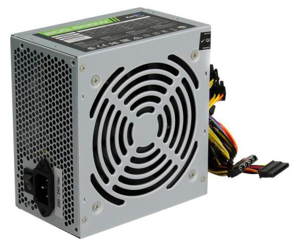Блок питания Aerocool ATX 500W ECO-500 (20+4pin) 120mm fan 3xSATA RTL