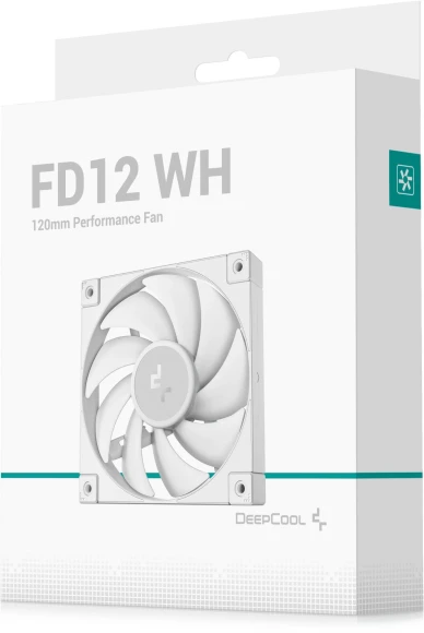 Вентилятор для корпуса Deepcool FD12 120х120x25 белый 4-pin 27.6дБ (R-FD12-WHNPN1-G) Ret