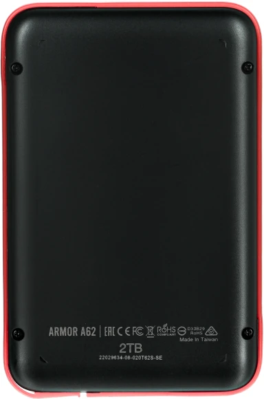 Жесткий диск Silicon Power USB3.1 2TB SP020TBPHD62SS3K A62S Armor 2.5" черный/красный