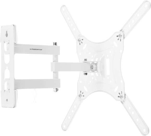 Кронштейн для телевизора Ultramounts UM870W белый 23"-55" макс.30кг настенный поворот и наклон Кронштейн для телевизора Ultramounts UM870W белый 23"-55" макс.30кг настенный поворот и наклон