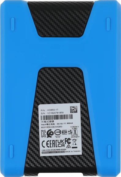 Жесткий диск A-Data USB3.0 1TB AHD650-1TU31-CBL HD650 DashDrive Durable 2.5" синий Жесткий диск A-Data USB3.0 1TB AHD650-1TU31-CBL HD650 DashDrive Durable 2.5" синий