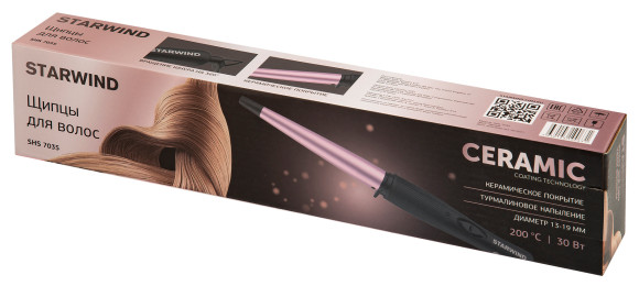 Щипцы Starwind SHS 7035 30Вт черный/фиолетовый макс.темп.:200С покрытие:турмалиновое Щипцы Starwind SHS 7035 30Вт черный/фиолетовый макс.темп.:200С покрытие:турмалиновое