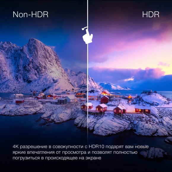 Телевизор LED Hyundai 55" H-LED55BU7100 WebOS Frameless Metal серый/серый 4K Ultra HD 60Hz MEMC DVB-T DVB-T2 DVB-C DVB-S DVB-S2 USB WiFi Smart TV