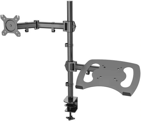 Кронштейн для монитора/ноутбука Cactus CS-VM-LH07-AL серебряный 13"-27" макс.8кг настольный поворот и наклон