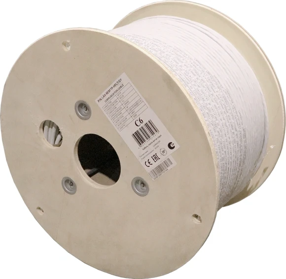 Кабель Lanmaster LAN-6ESFTP-HFLT-GY кат.6 S/FTP 4 пары 23AWG 100Om нг(А)-HF внутренний 305м серый Кабель Lanmaster LAN-6ESFTP-HFLT-GY кат.6 S/FTP 4 пары 23AWG 100Om нг(А)-HF внутренний 305м серый