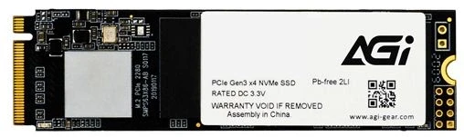 Накопитель SSD AGi PCIe 3.0 x4 512GB AGI512G83AI198 AI198 M.2 2280 OEM