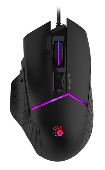 Мышь A4Tech Bloody W95 Max черный оптическая 12000dpi USB 6but (W95 MAX STONE BLACK)