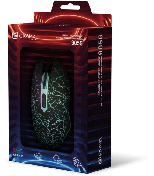 Мышь Оклик 905G INVASION черный оптическая 3600dpi USB для ноутбука 6but (405626) Мышь Оклик 905G INVASION черный оптическая 3600dpi USB для ноутбука 6but (405626)