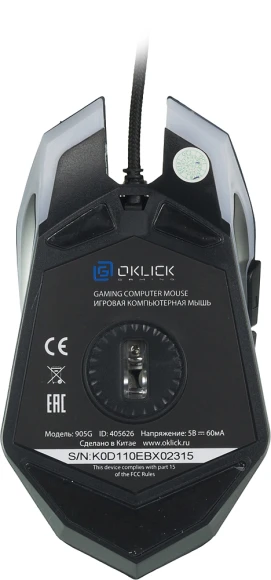 Мышь Оклик 905G INVASION черный оптическая 3600dpi USB для ноутбука 6but (405626) Мышь Оклик 905G INVASION черный оптическая 3600dpi USB для ноутбука 6but (405626)