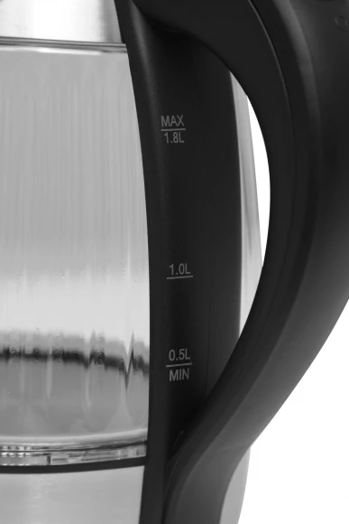 Чайник электрический Vitek VT-7030 1.8л. 2200Вт черный/серебристый корпус: нерж.сталь