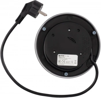 Чайник электрический Vitek VT-7030 1.8л. 2200Вт черный/серебристый корпус: нерж.сталь