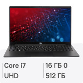 Ноутбук IRU Strato 15ALI Core i7 12650H 16Gb SSD512Gb Intel UHD Graphics 15.6" IPS FHD (1920x1080) FreeDOS black WiFi BT Cam 6000mAh (2084776)