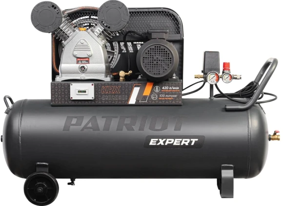 Компрессор поршневой Patriot Профессионал KRX 420 L100 D масляный 420л/мин 100л 2200Вт черный Компрессор поршневой Patriot Профессионал KRX 420 L100 D масляный 420л/мин 100л 2200Вт черный