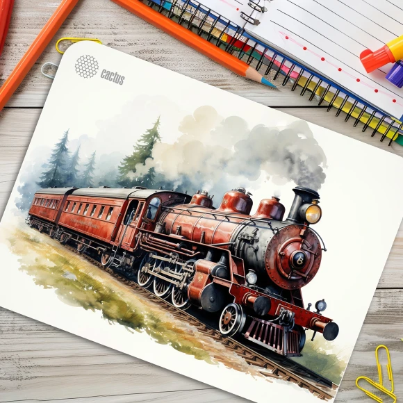 Коврик для мыши Cactus Locomotive рисунок 400x300x3мм (CS-MP-PRO17XL)